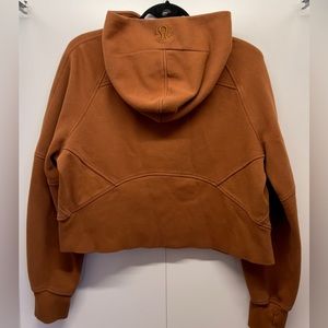 lululemon scuba oversized crop half-zip hoodie scuba in “butternut brown”